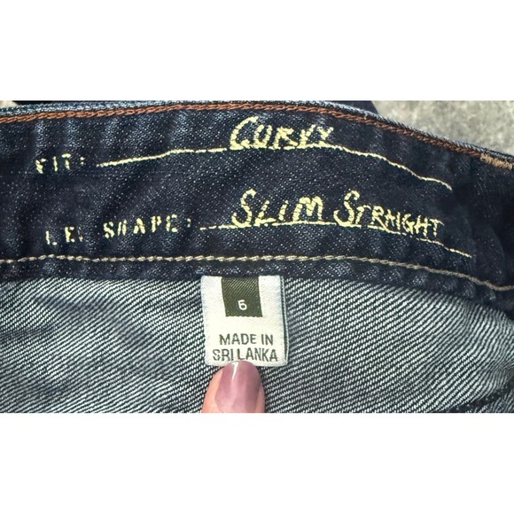 Eddie Bauer Women's Curvy Fit Slim Straight Dark Wash Jeans Size 6‎ - Picture 10 of 14